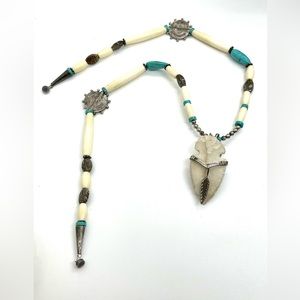 Sterling Turquoise Arrowhead Necklace